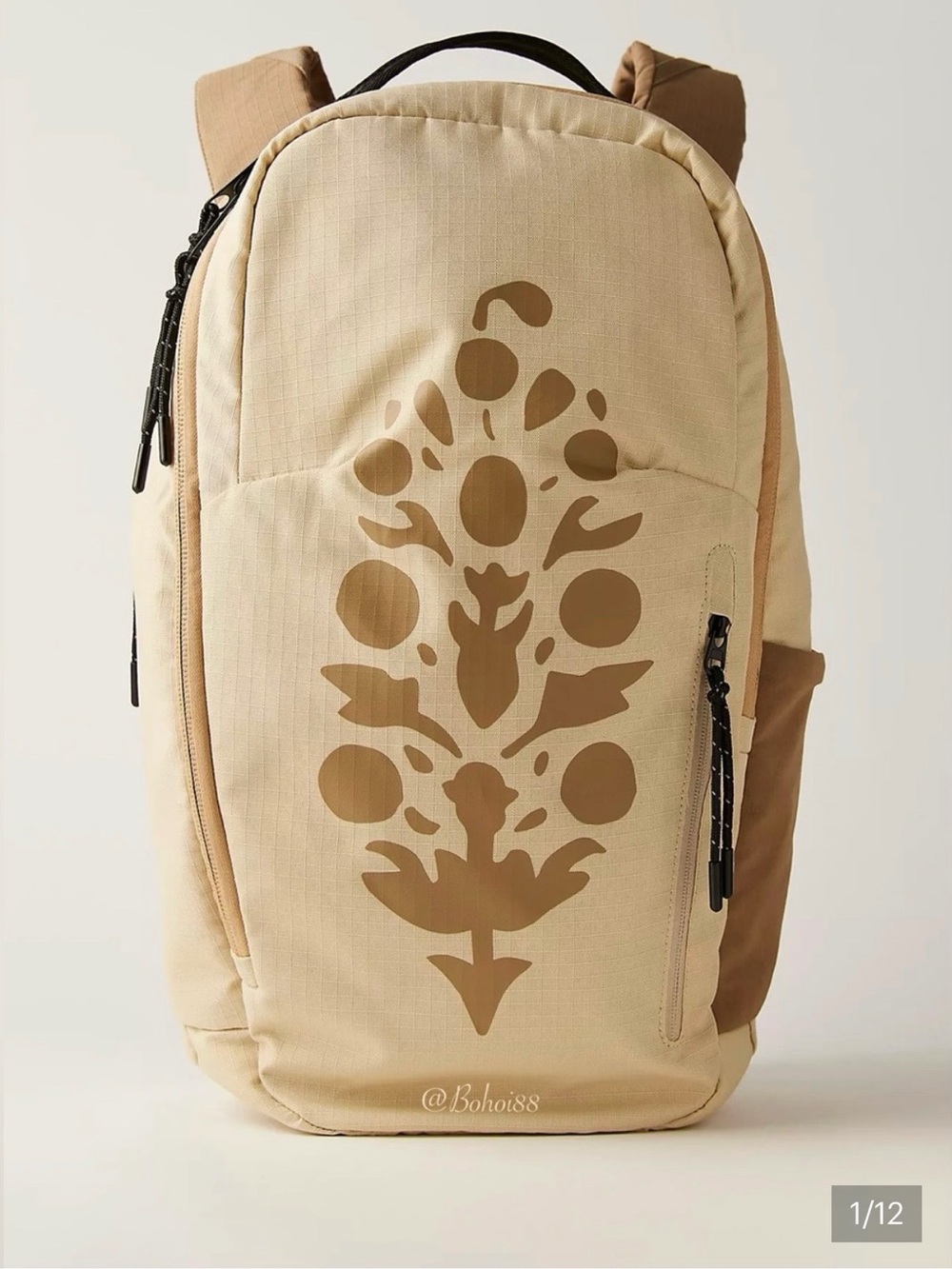 NWT! FP Movement by Free People Beige Graphic Backpack